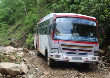 स्कुल बसको ठक्‍करबाट एक बालकको मृत्यु