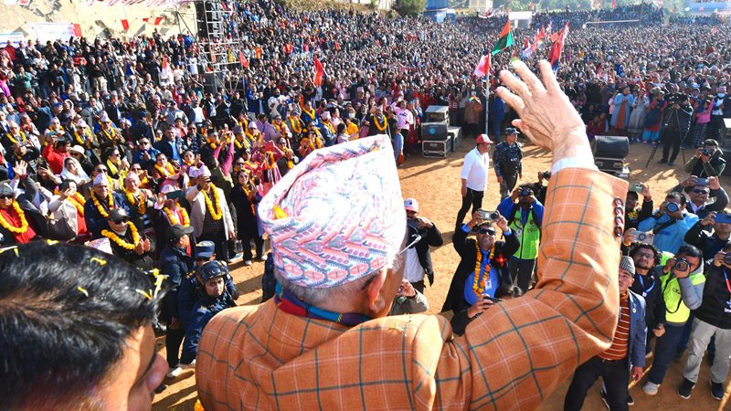 पाँचथरमा एमालेकाे संकल्प यात्रालाई अभूतपूर्व समर्थन, उर्लियाे विशाल जनलहर